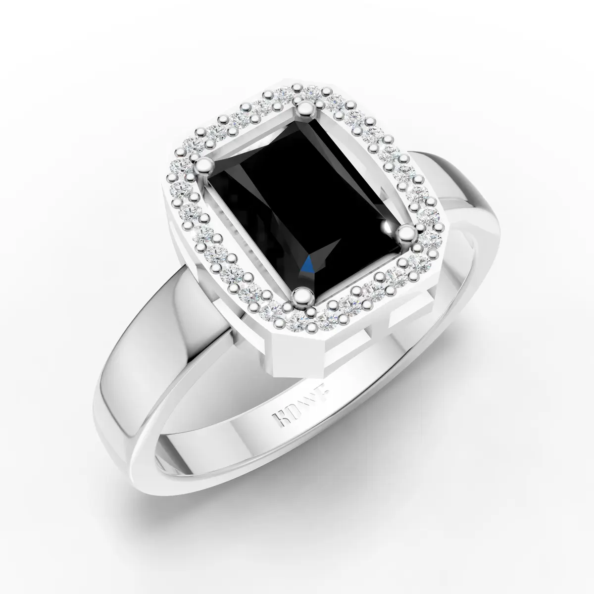 Dark Elegance Halo Ring